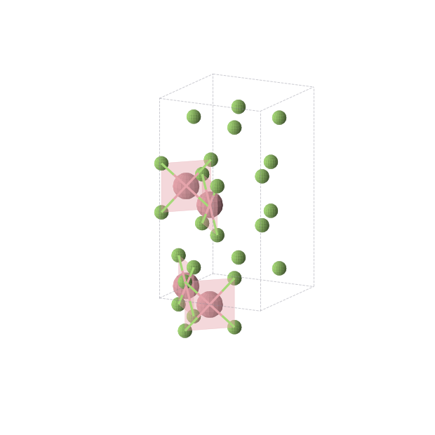 Crystal structure of CoF4 (tetragonal, I4/mcm (No. 140))