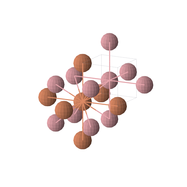 Crystal structure of Co4Fe4 (cubic, Pm-3m (No. 221))