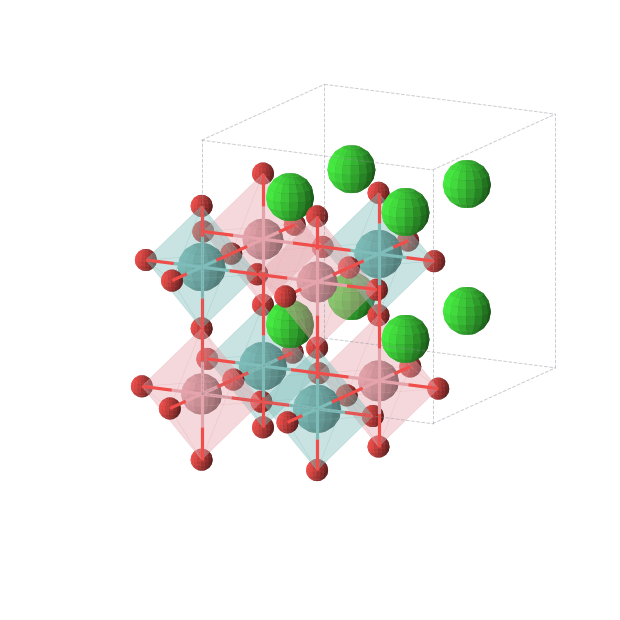 Crystal structure of Sr2CoMoO6 (cubic, Fm-3m (No. 225))