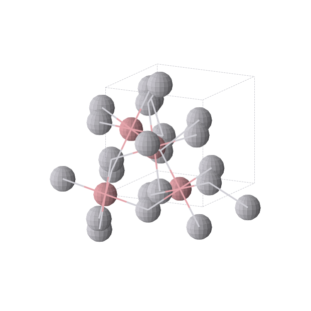 Crystal structure of CoPt2 (cubic, Pa-3 (No. 205))