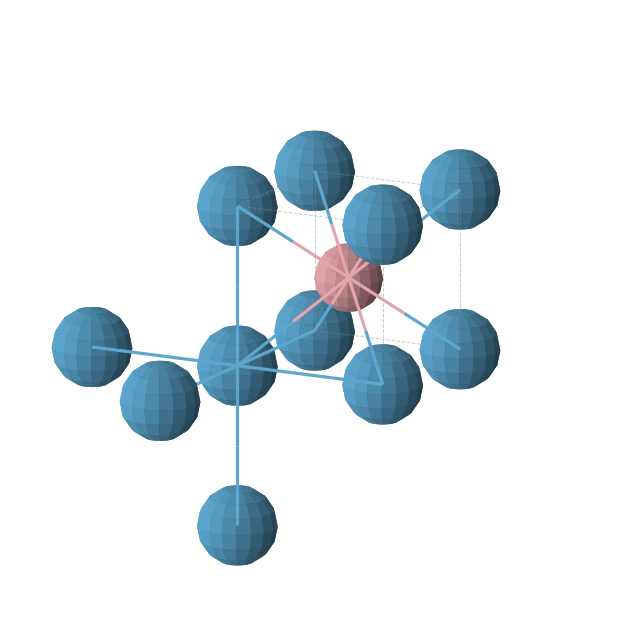 Crystal structure of CoW (cubic, Pm-3m (No. 221))