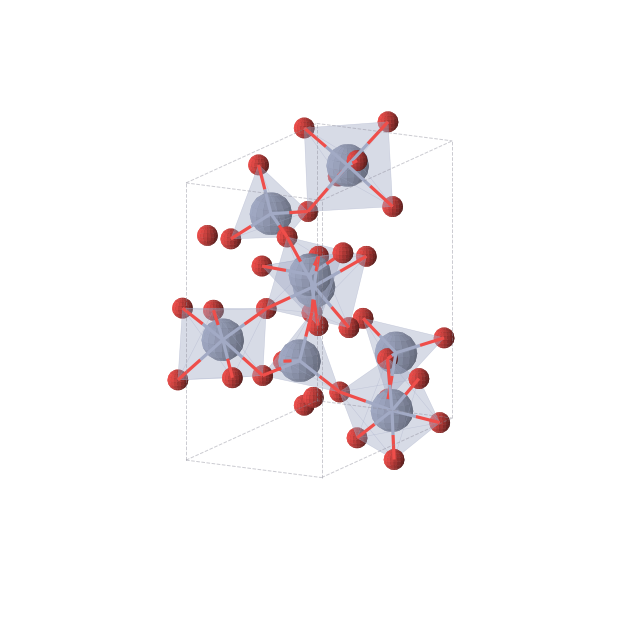 Crystal structure of Cr2O5 (orthorhombic, P212121 (No. 19))