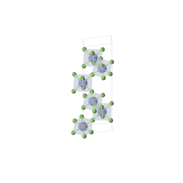 Crystal structure of CrF3 (trigonal, R-3c (No. 167))