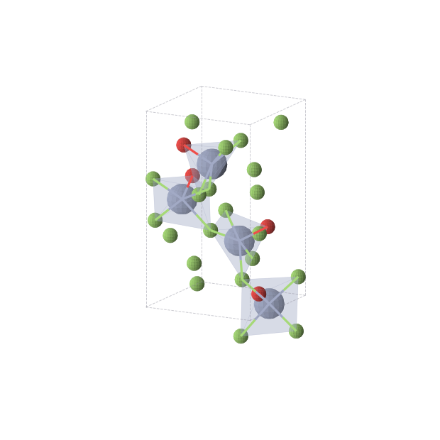 Crystal structure of CrOF3 (tetragonal, P41 (No. 76))