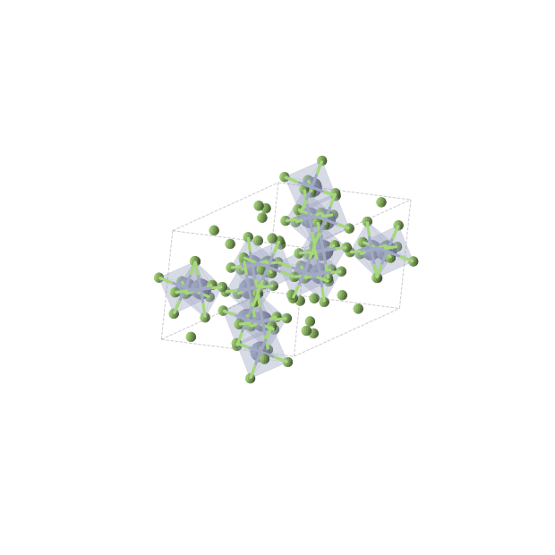 Crystal structure of CrF4 (monoclinic, C2/c (No. 15))