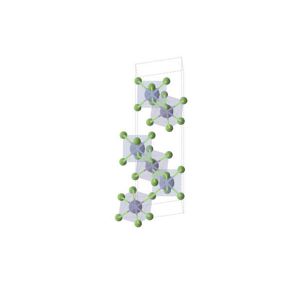 Crystal structure of ZnCrF6 (trigonal, R-3 (No. 148))