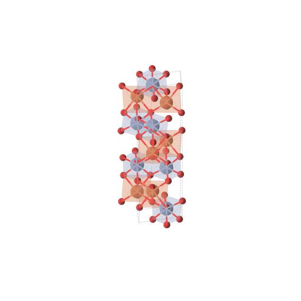 Crystal structure of CrFeO3 (trigonal, R-3 (No. 148))