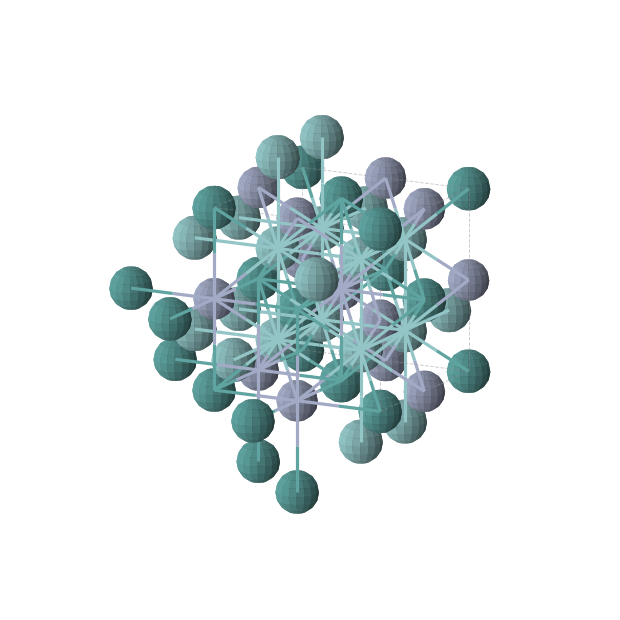 Crystal structure of Cr1Nb2Ru1 (cubic, Fm-3m (No. 225))