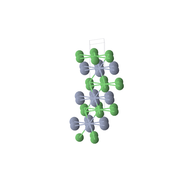 Crystal structure of CrNi (trigonal, R-3m (No. 166))