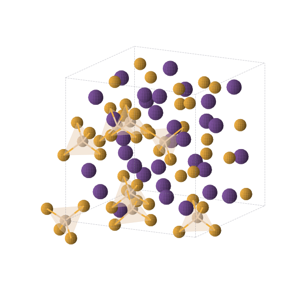 Crystal structure of Cs32Se32Si8 (cubic, P-43n (No. 218))