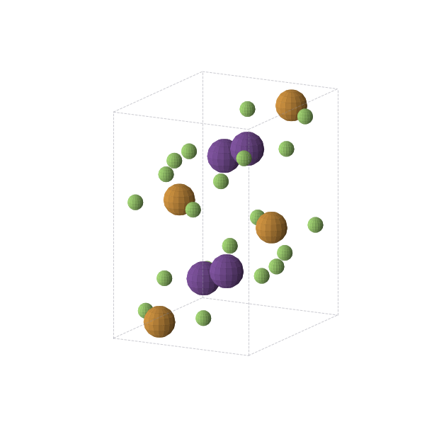 Crystal structure of Cs4F20Te4 (orthorhombic, Pnma (No. 62))