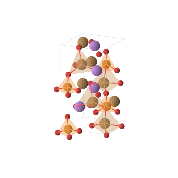 Crystal structure of LiCu2PO4 (triclinic, P1 (No. 1))