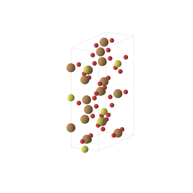 Crystal structure of Cu2SO4 (trigonal, R-3 (No. 148))