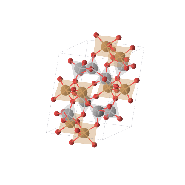 Crystal structure of V2Cu2O7 (monoclinic, C2/c (No. 15))