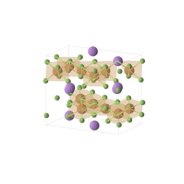 Crystal structure of Li2Cu3F8 (monoclinic, Cc (No. 9))
