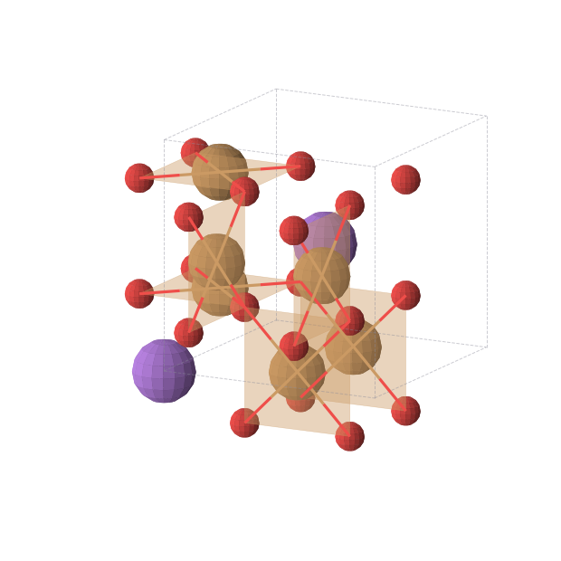 Crystal structure of NaCu3O4 (cubic, Fm-3m (No. 225))