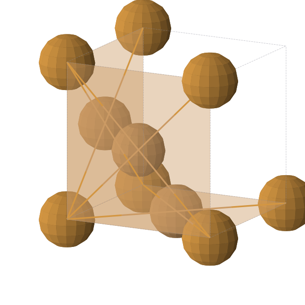 Crystal structure of Cu3Te (cubic, Pm-3m (No. 221))