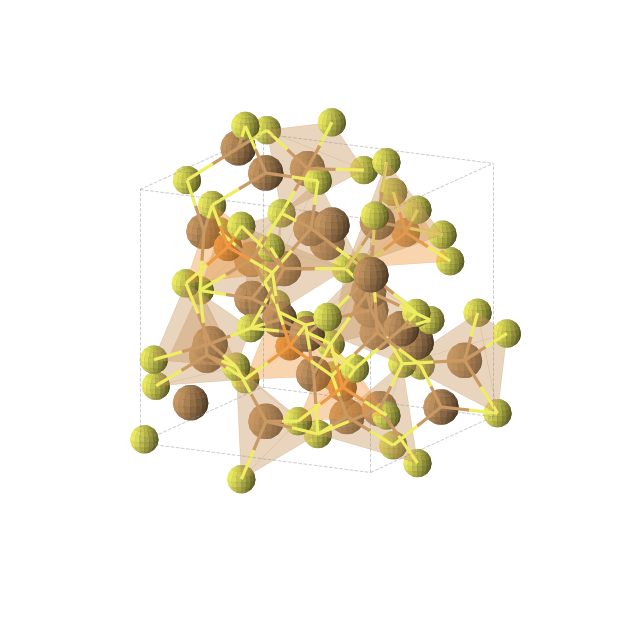 Crystal structure of Cu28P4S24 (cubic, P213 (No. 198))