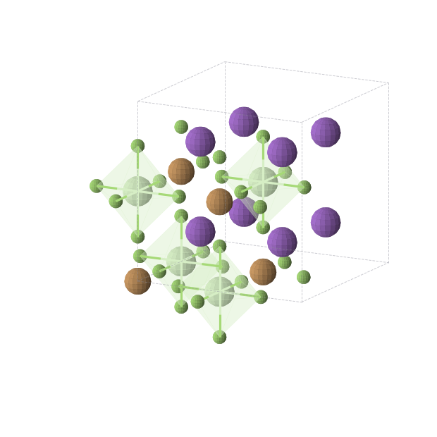 Crystal structure of CuF6K2Pr (cubic, Fm-3m (No. 225))