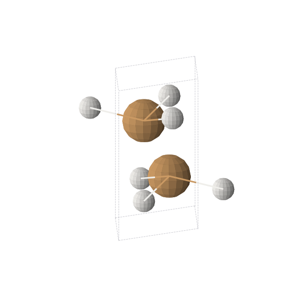 Crystal structure of CuH (trigonal, P-3m1 (No. 164))