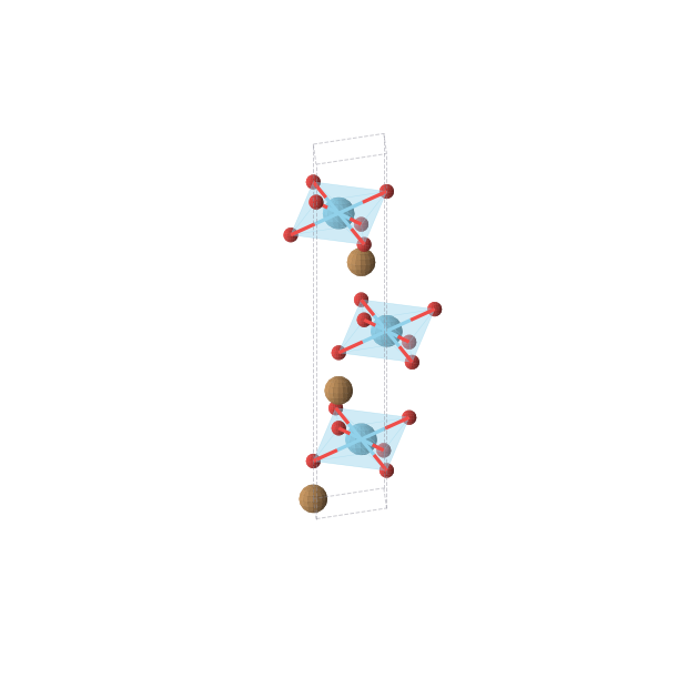 Crystal structure of LaCuO2 (trigonal, R-3m (No. 166))
