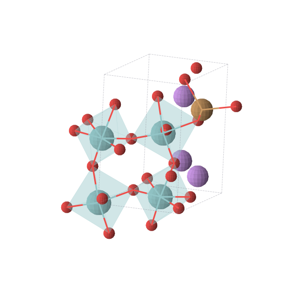 Crystal structure of Li3Nb4CuO12 (triclinic, P1 (No. 1))