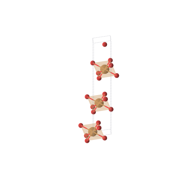Crystal structure of CuO2 (trigonal, R-3m (No. 166))