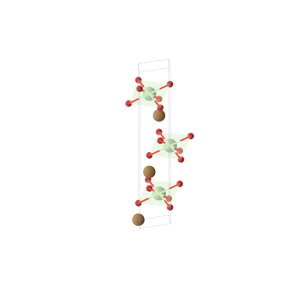 Crystal structure of Cu1O2Pr1 (trigonal, R-3m (No. 166))