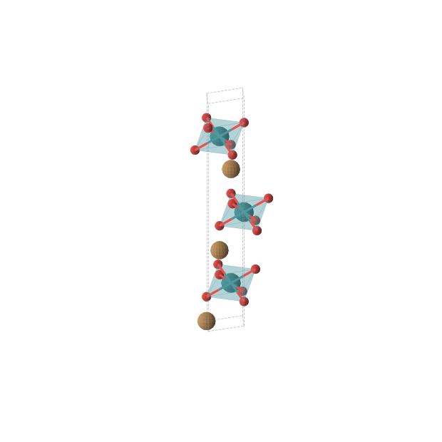 Crystal structure of CuRhO2 (trigonal, R-3m (No. 166))