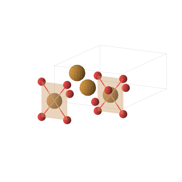 Crystal structure of CuTeO4 (orthorhombic, Cmmm (No. 65))
