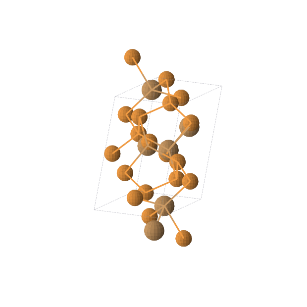 Crystal structure of CuP2 (monoclinic, P21/c (No. 14))