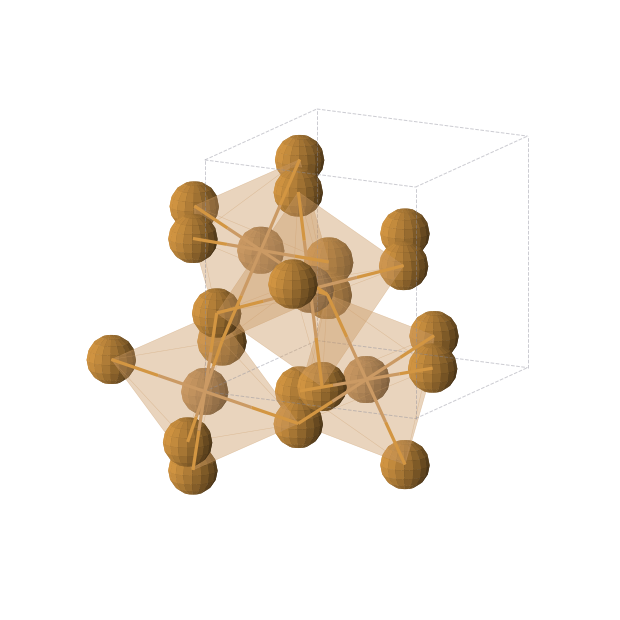 Crystal structure of CuTe2 (cubic, Pa-3 (No. 205))