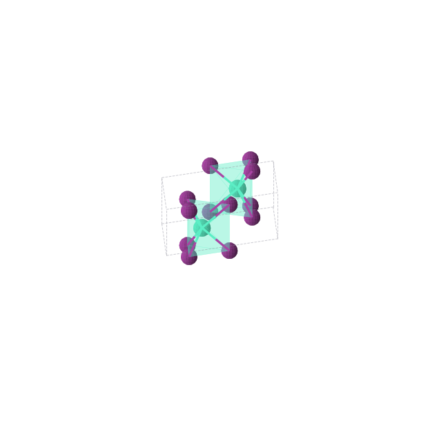 Crystal structure of DyI3 (hexagonal, P63/mmc (No. 194))