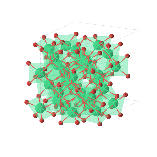 Crystal structure of Er2O3 (cubic, Ia-3 (No. 206))