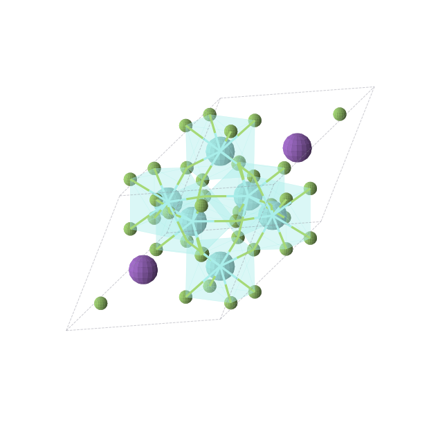 Crystal structure of KY3F10 (cubic, Fm-3m (No. 225))