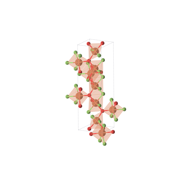 Crystal structure of Fe10O9F11 (triclinic, P1 (No. 1))