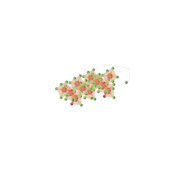 Crystal structure of Fe6OF11 (orthorhombic, Amm2 (No. 38))