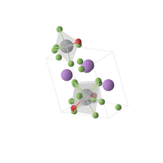 Crystal structure of Li4V3OF11 (triclinic, P1 (No. 1))