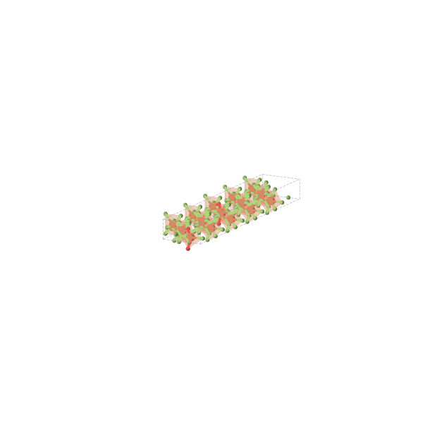 Crystal structure of Fe10OF19 (orthorhombic, Amm2 (No. 38))