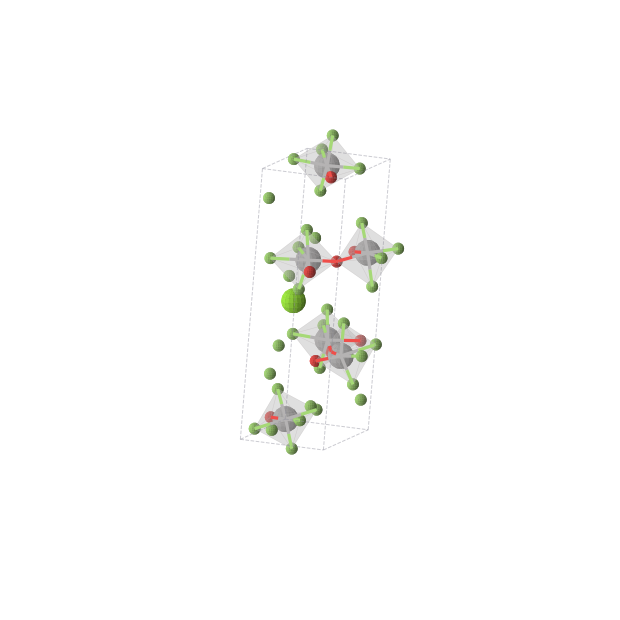 Crystal structure of MgV6O5F19 (triclinic, P1 (No. 1))