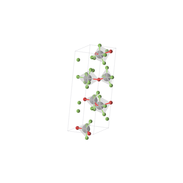 Crystal structure of V6O5F19 (triclinic, P1 (No. 1))