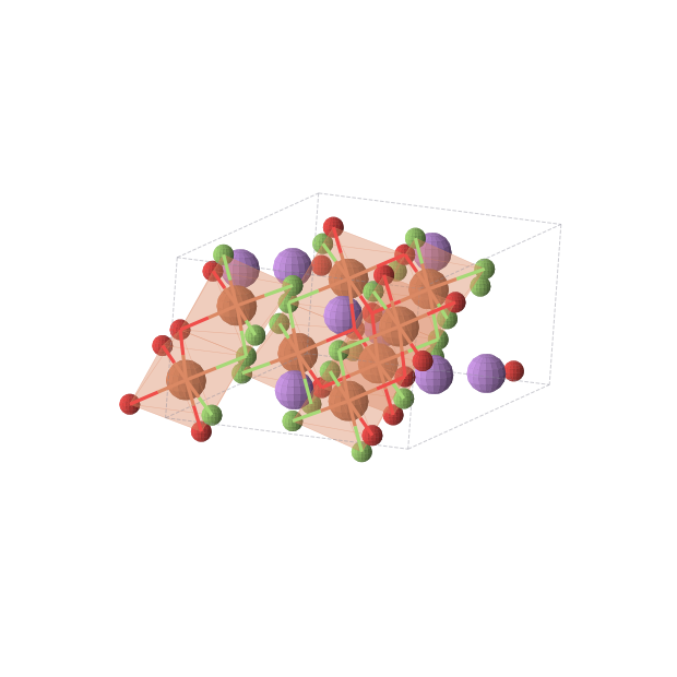 Crystal structure of LiFeOF2 (monoclinic, C2/c (No. 15))