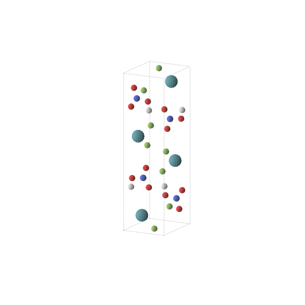 Crystal structure of F8H4N4O12Xe4 (orthorhombic, Pnma (No. 62))