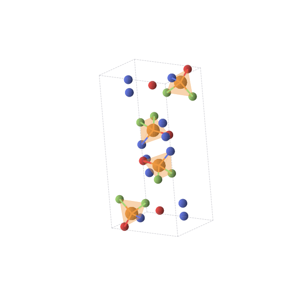 Crystal structure of F8N12O4P4 (triclinic, P-1 (No. 2))