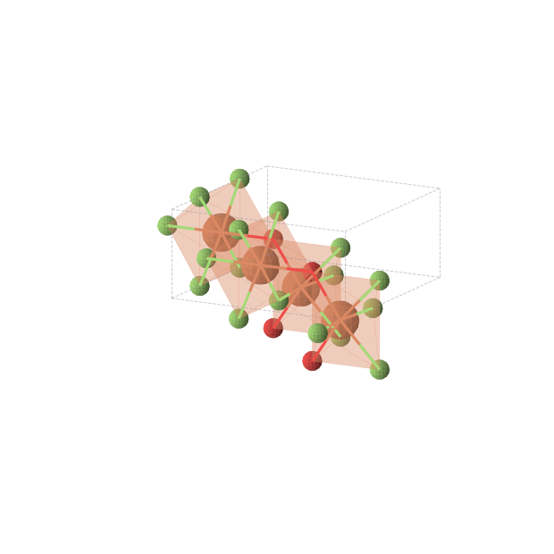 Crystal structure of Fe2OF3 (orthorhombic, Amm2 (No. 38))