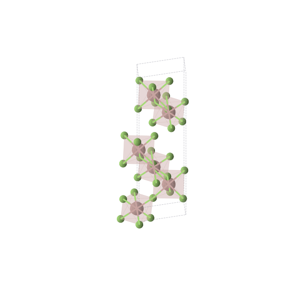 Crystal structure of GaF3 (trigonal, R-3c (No. 167))