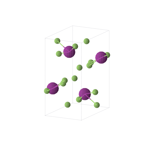 Crystal structure of IF3 (orthorhombic, Pnma (No. 62))