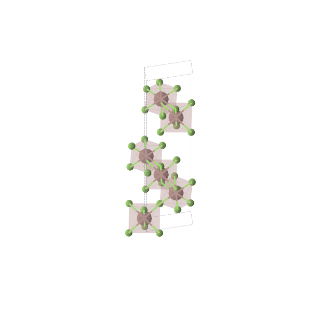 Crystal structure of InF3 (trigonal, R-3c (No. 167))