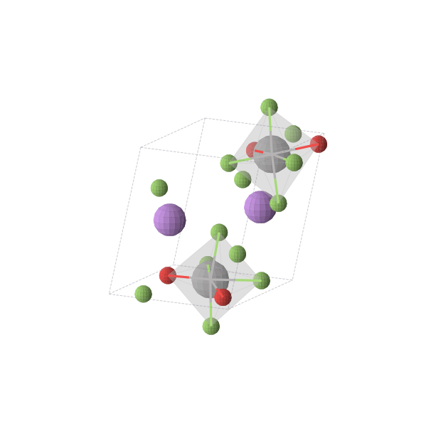 Crystal structure of LiVOF3 (monoclinic, P21 (No. 4))