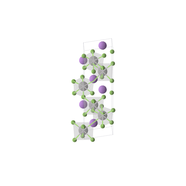 Crystal structure of LiVF3 (trigonal, R3c (No. 161))